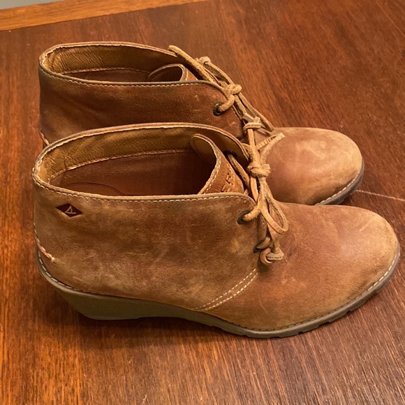 Sperry Top-sider Harlow Leather Wedge Bootie US 7.5 - Picture 4 of 10